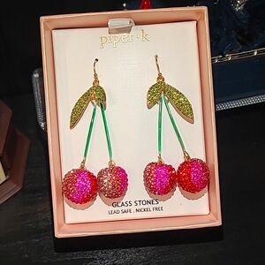 NWT Piper K. cherry earrings